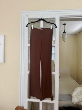 Aritzia Women's High-Rise Flared Pants in Brown